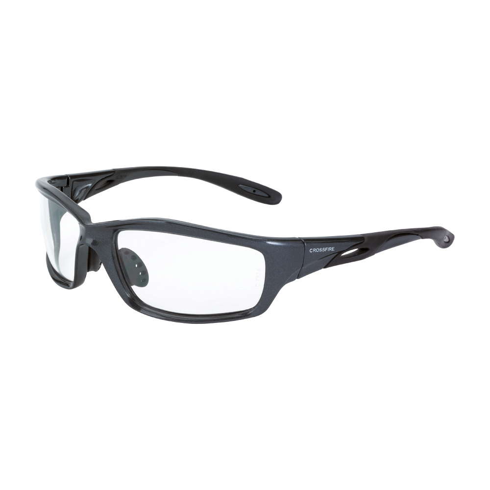 Infinity Premium Safety Eyewear - Shiny Pearl Gray Frame - Clear Lens