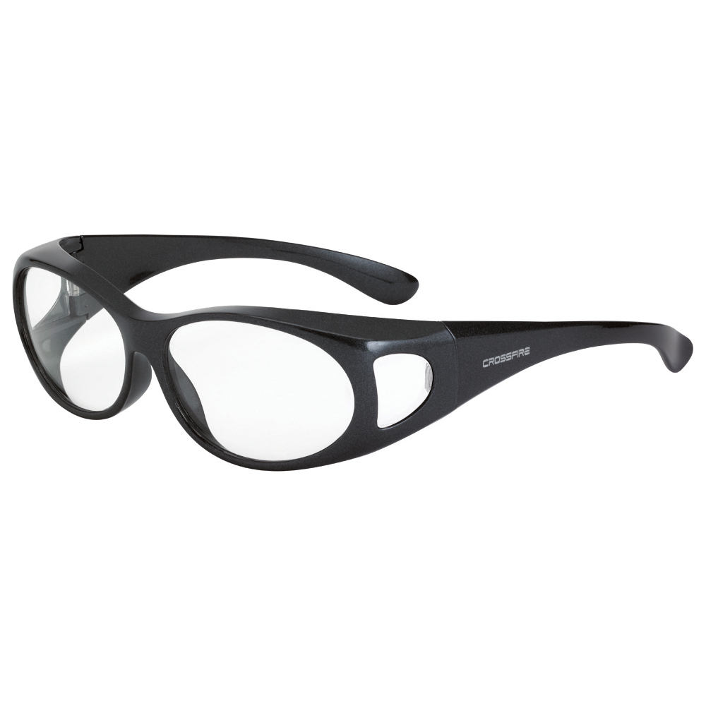 OG3 Over the Glass Safety Eyewear - Shiny Pearl Gray Frame - Clear Lens