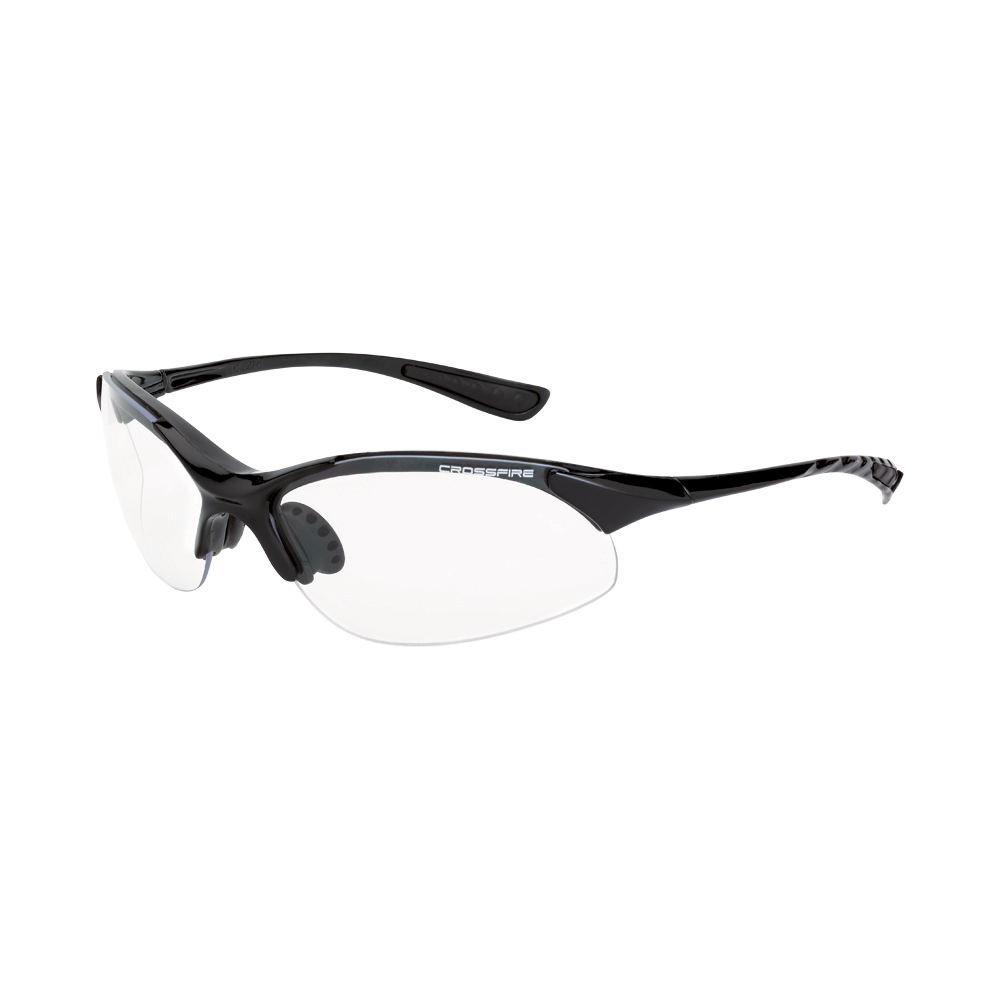 XCBR Premium Safety Eyewear - Shiny Black Frame - Clear Lens