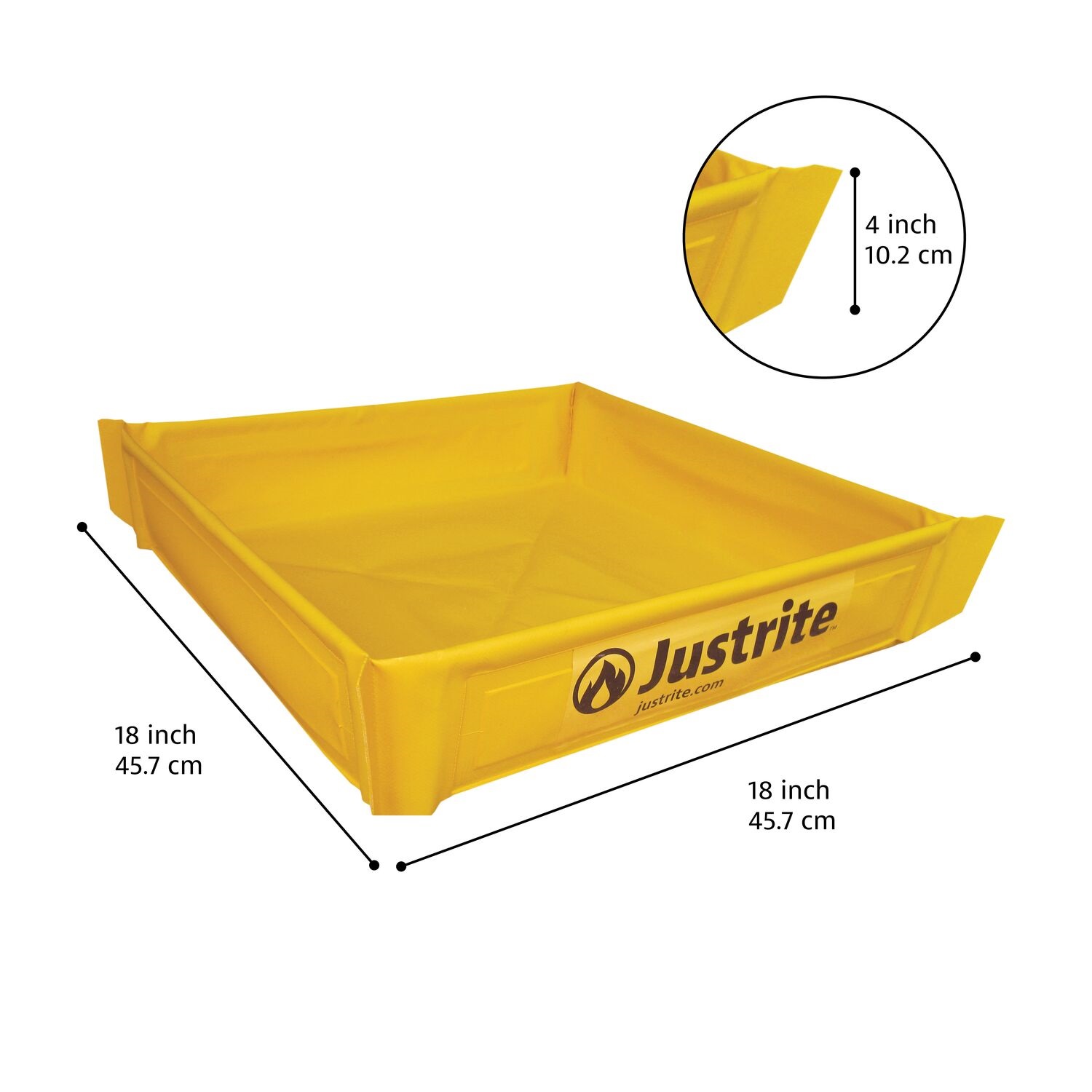 FOLDING UTILITY TRAY, 18" X 18" X 4"