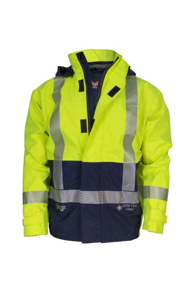 DRIFIRE FR Duostorm Jacket, Class E, Yellow/Navy Blue